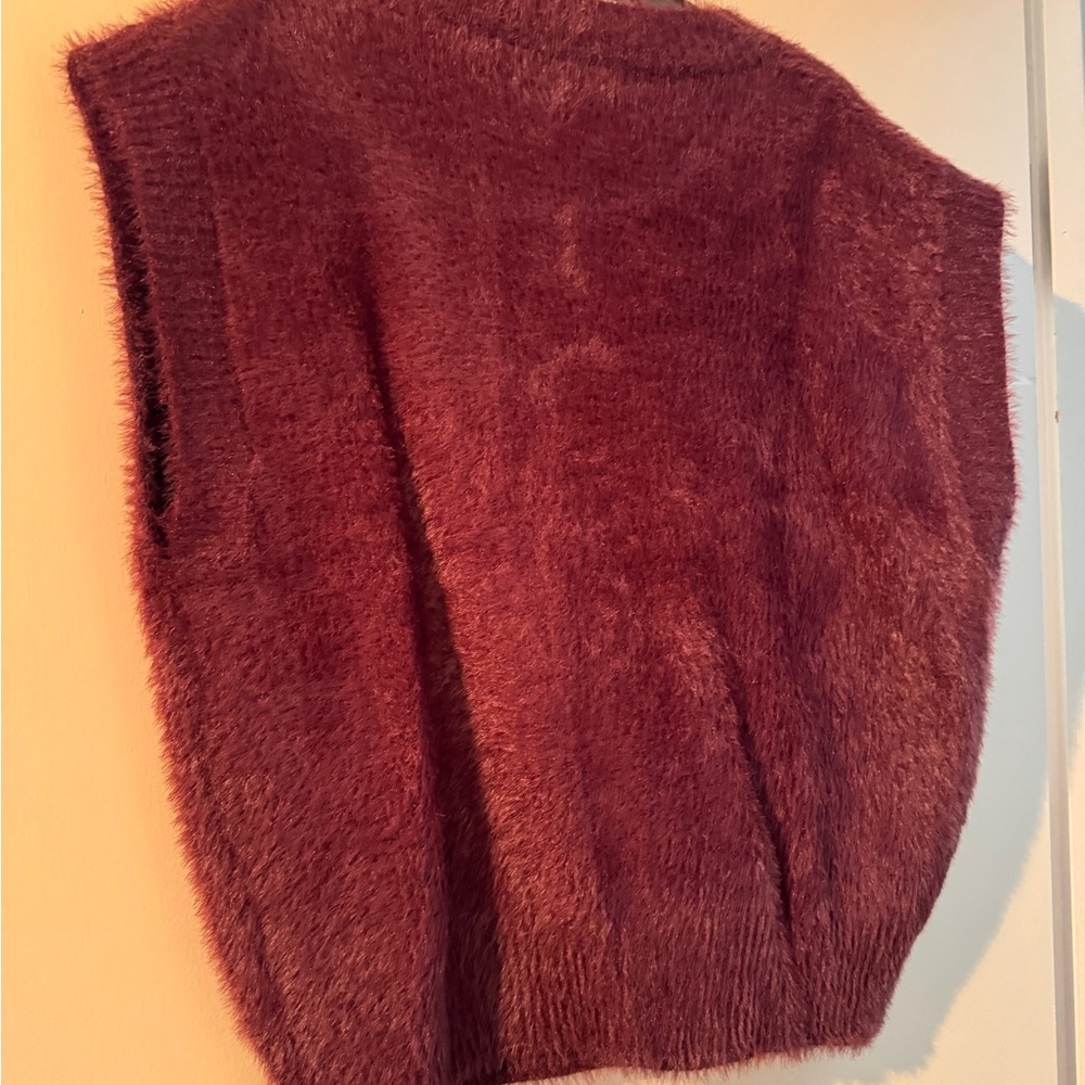 English Factory Red Shrug Sweater